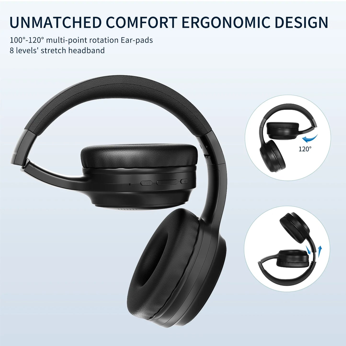 Active Noise-Cancelling Bluetooth Headphones with Deep Bass, Clear Call Quality, Comfortable Fit, and Multipoint Connectivity for Music, Work, and Calls